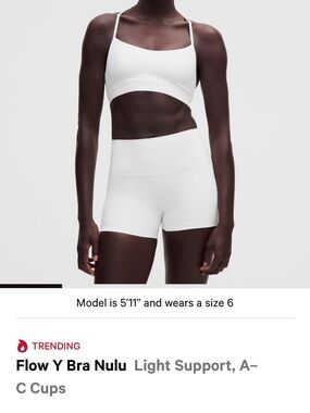 Lululemon Flow Y Bra Mauve Gray Size 4